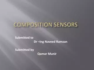 Composition sensors