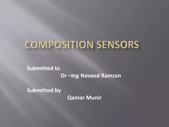 composition sensors