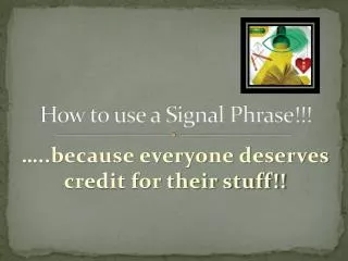 how to use a signal phrase