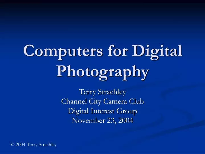 computers for digital photography