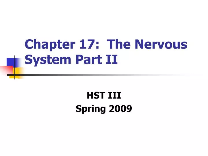 chapter 17 the nervous system part ii