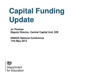 Capital Funding Update