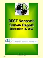 2007 Nonprofit Survey Report: Insights on Capacity Building and Collaboration in Genesee County - slide 1