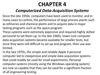 CHAPTER 4 Computerized Data-Acquisition Systems