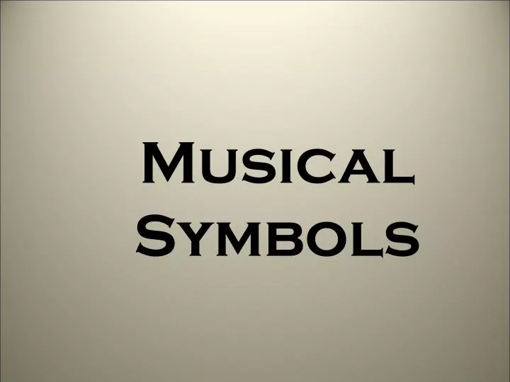 musical symbols