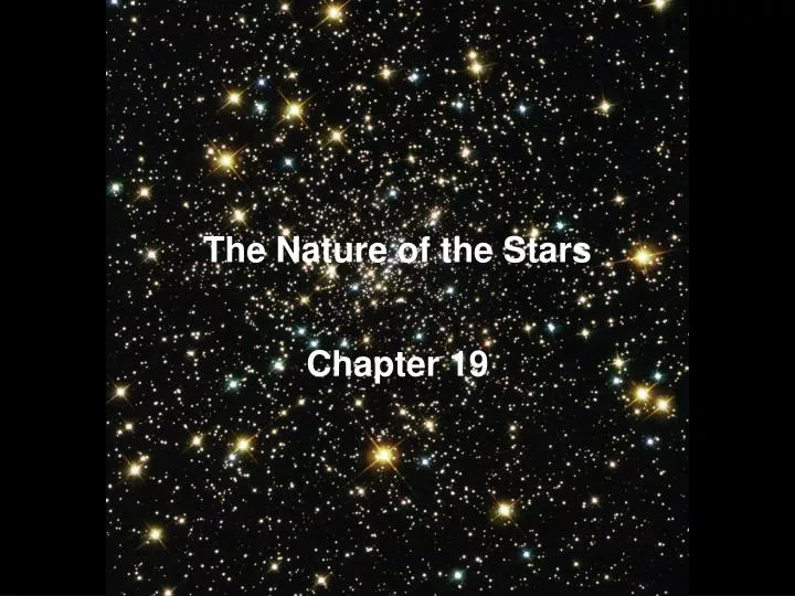 the nature of the stars