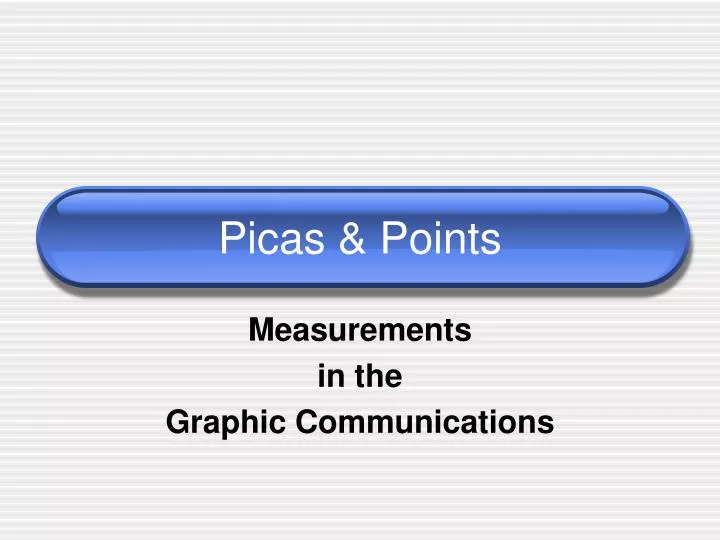 picas points