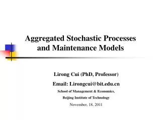 Aggregated Stochastic Processes and Maintenance Models