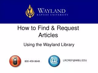 How to Find &amp; Request Articles