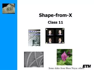 Shape-from-X Class 11