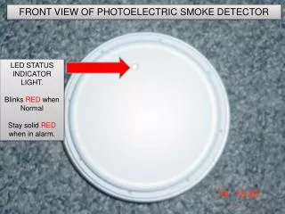 How does a photoelectric smoke detector work?