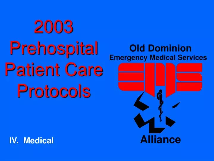 2003 prehospital patient care protocols