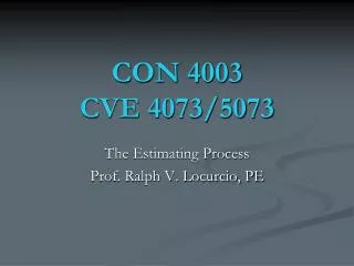 CON 4003 CVE 4073/5073