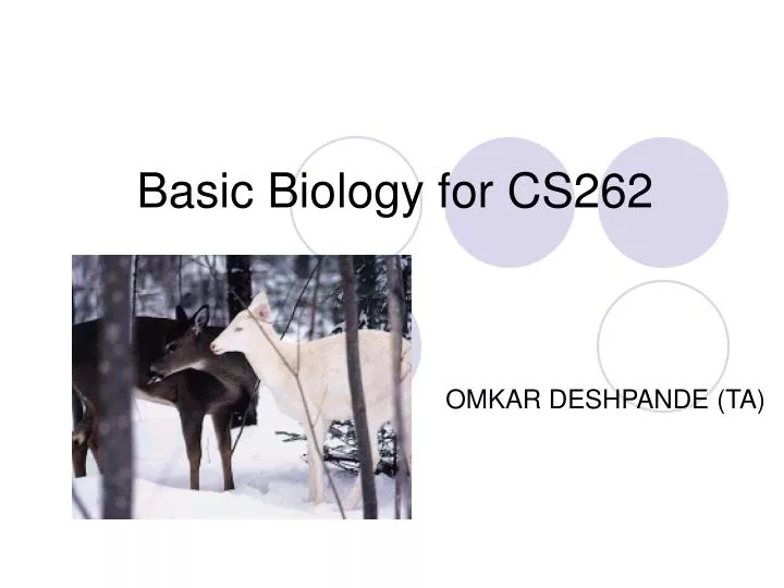 basic biology for cs262