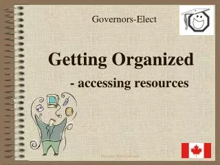 Governors-Elect Getting Organized - accessing resources