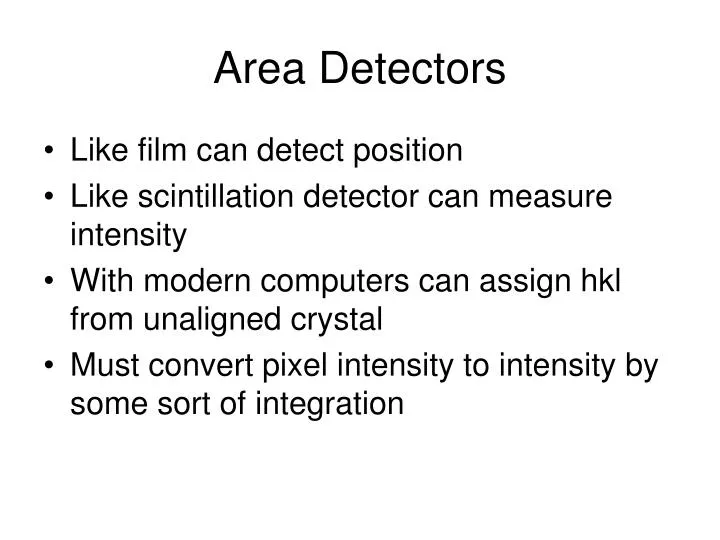 area detectors