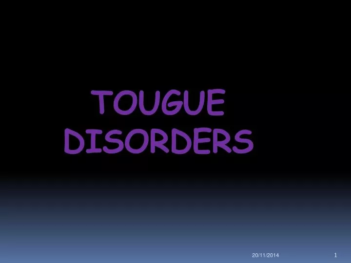 tougue disorders