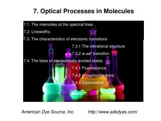 7. Optical Processes in Molecules