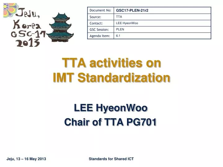 tta activities on imt standardization