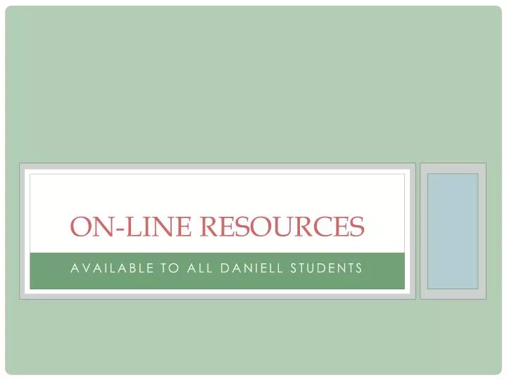 on line resources