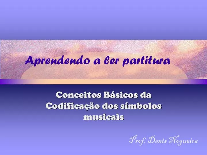 aprendendo a ler partitura