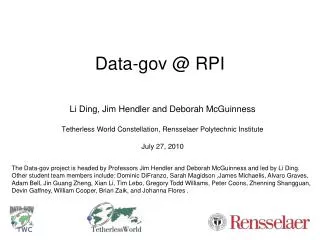 Data-gov @ RPI