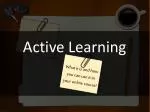 Active Learning - slide 1