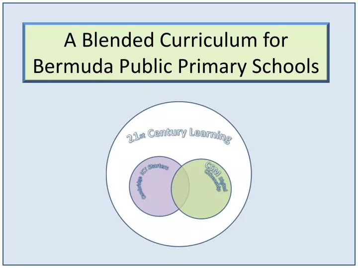 a blended curriculum for bermuda public primary schools