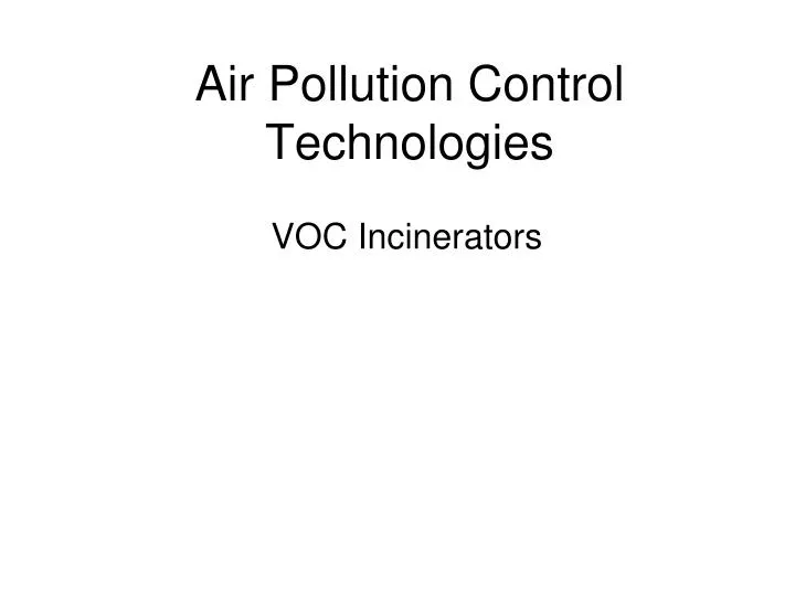 air pollution control technologies