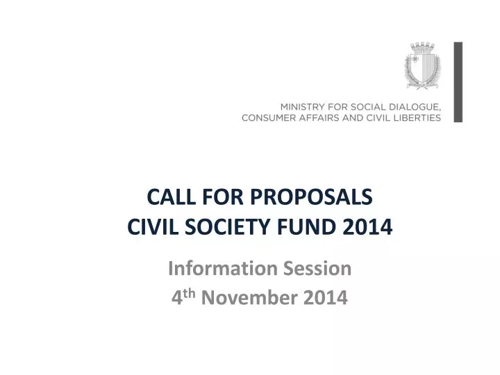 call for proposals civil society fund 2014