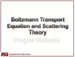 Boltzmann Transport Equation and Scattering Theory - slide 1