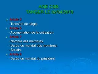 age csb tanger le 02 04 2010