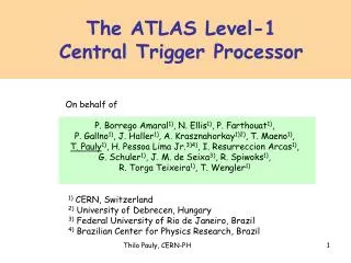 The ATLAS Level-1 Central Trigger Processor
