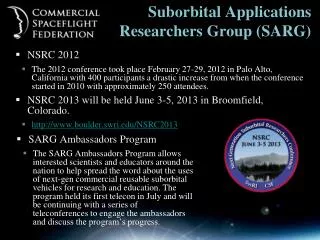Suborbital Applications Researchers Group (SARG)