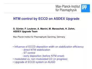 NTM control by ECCD on ASDEX Upgrade