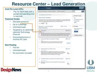Resource Center – Lead Generation