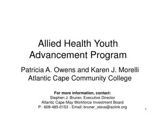 Allied Health Youth Advancement Program