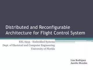 Distributed and Reconfigurable Architecture for Flight Control System