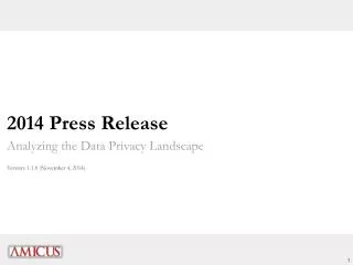 2014 Press Release