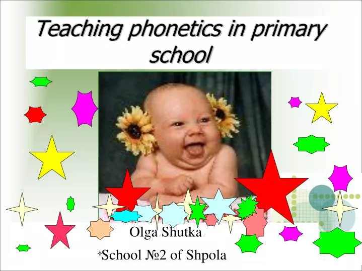 teaching phonetics in primary school