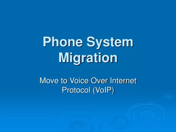 phone system migration