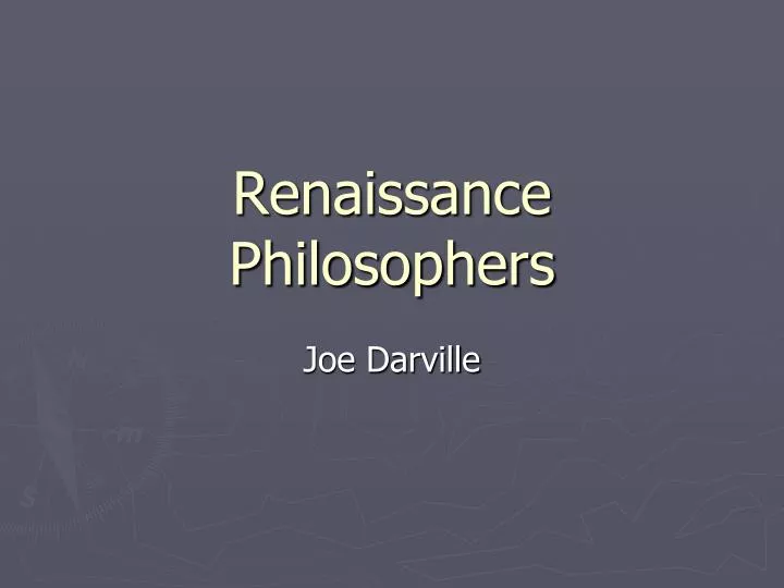 renaissance philosophers