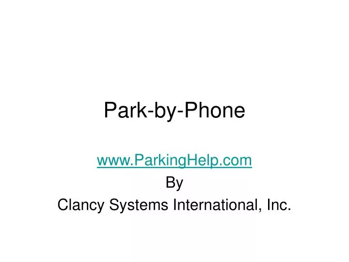 park by phone