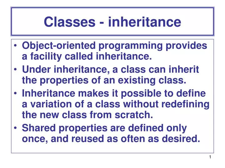 classes inheritance