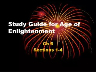 study guide for age of enlightenment