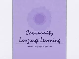 Community Language Learning