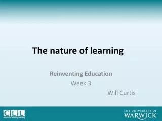 The nature of learning