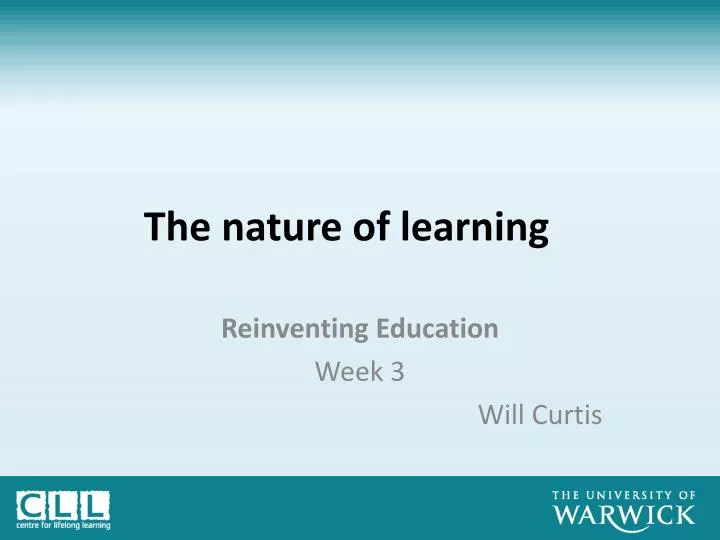 the nature of learning