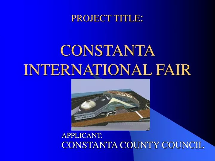 project title constanta international fair