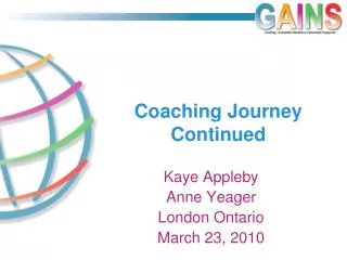 Coaching Journey Continued